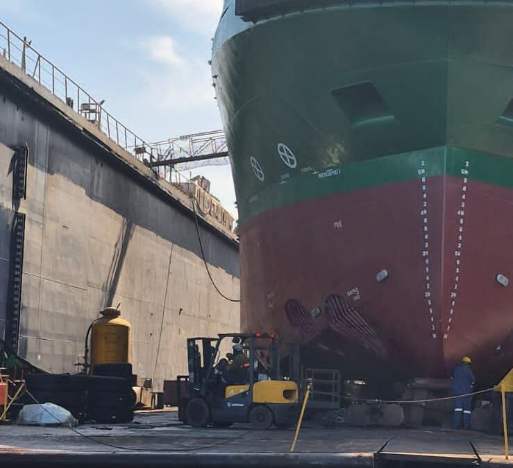 CES Forklift Supplies LiuGong Forklifts for Ship Operations at Walvis Bay